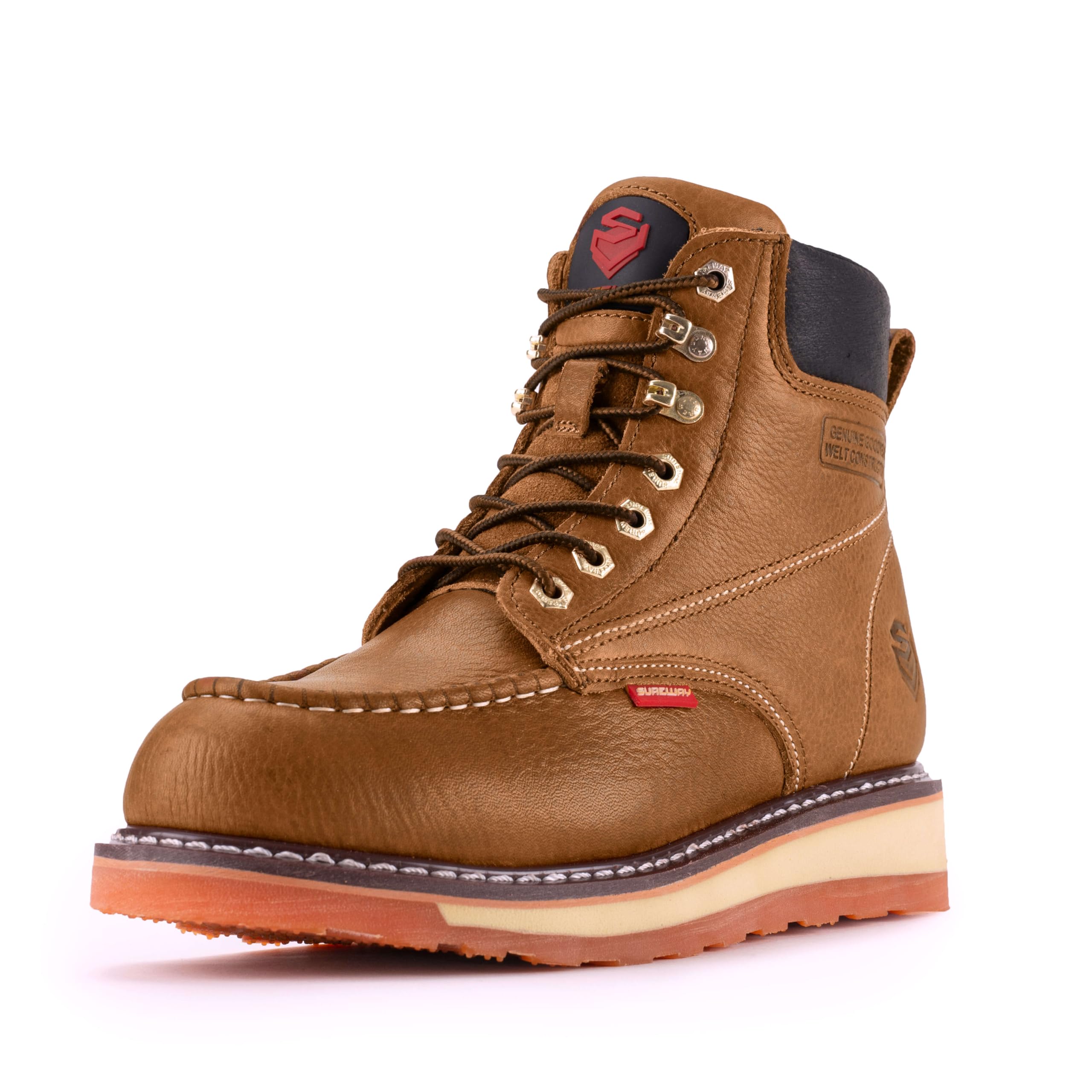SUREWAY Mens Heavy Duty Soft/Composite/Steel Toe Work Boots for